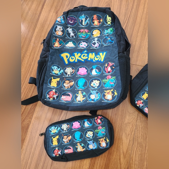 Retro Pokémon Backpack Lunchbox and Pencil Case NWOT - Picture 2 of 5